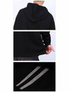 V-neck Long Fit Cotton Hoodie Black - RICK OWENS - BALAAN 6