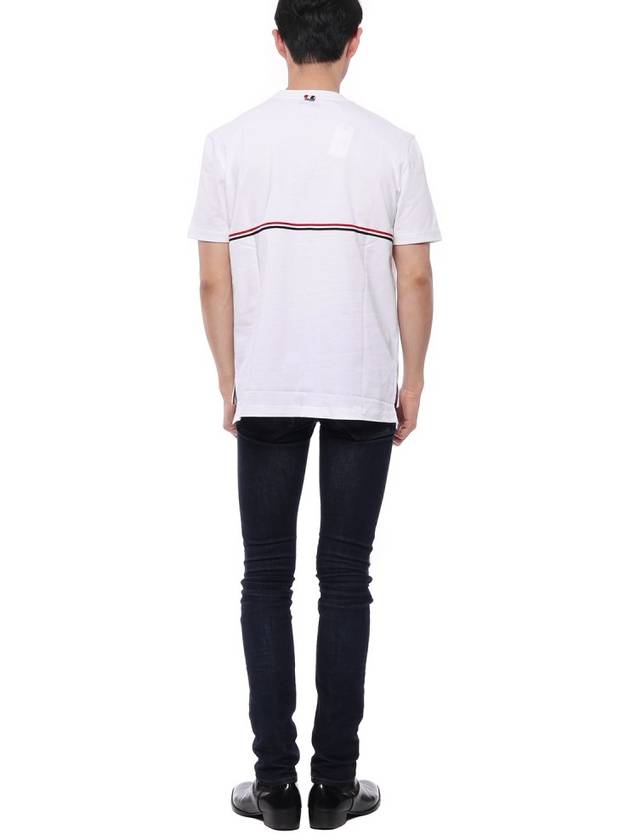 Midweight Jersey Short Sleeve T-Shirt White - THOM BROWNE - BALAAN 6