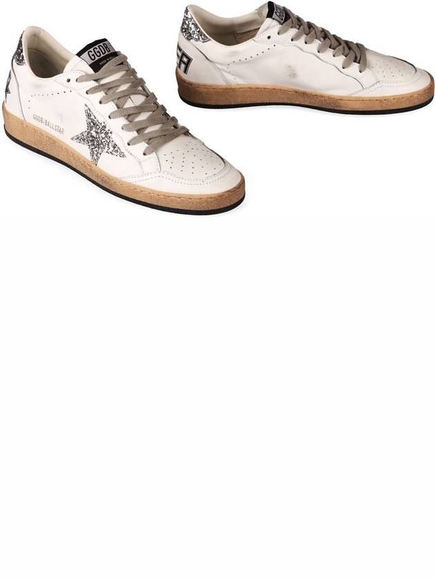 Ball Star Heel Tab Low Sneakers White Silver - GOLDEN GOOSE - BALAAN 4