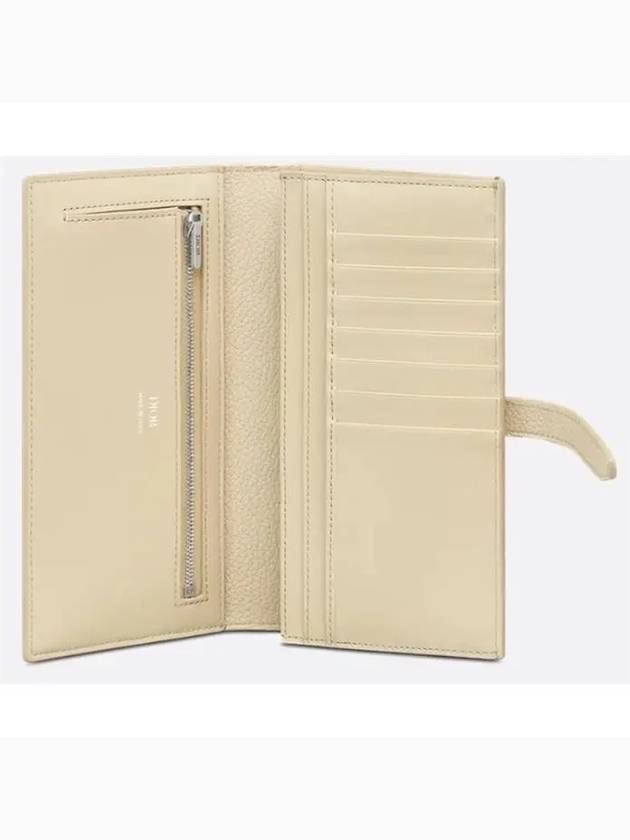 Normandy Vertical Calfskin Bifold Long Wallet Beige - DIOR - BALAAN 5