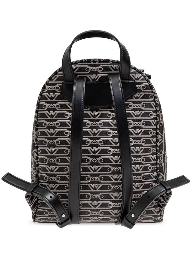 Emporio Armani Backpack With Monogram, Women's, Black - EMPORIO ARMANI - BALAAN 3