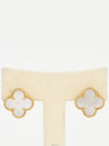 Van Cleef Arpels Vintage Alhambra Earrings Yellow Gold Mother of Pearl 74202 - VANCLEEFARPELS - BALAAN 2