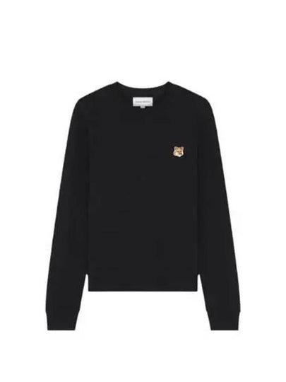 Fox Head Patch Regular Sweatshirt Black - MAISON KITSUNE - BALAAN 2