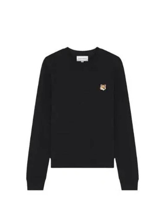 Fox Head Patch Regular Sweatshirt Black - MAISON KITSUNE - BALAAN 2