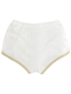 Logo Contrast Mini Shorts Shorts White Oatmeal 124JSH037JS0070 B086 - COURREGES - BALAAN 3
