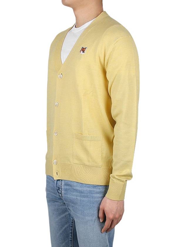 Fox Head Patch Classic Cardigan Soft Yellow - MAISON KITSUNE - BALAAN 5