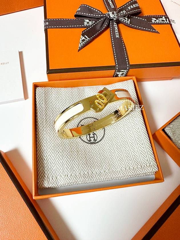 Mini Click Kelly Bracelet Gold Cream - HERMES - BALAAN 4