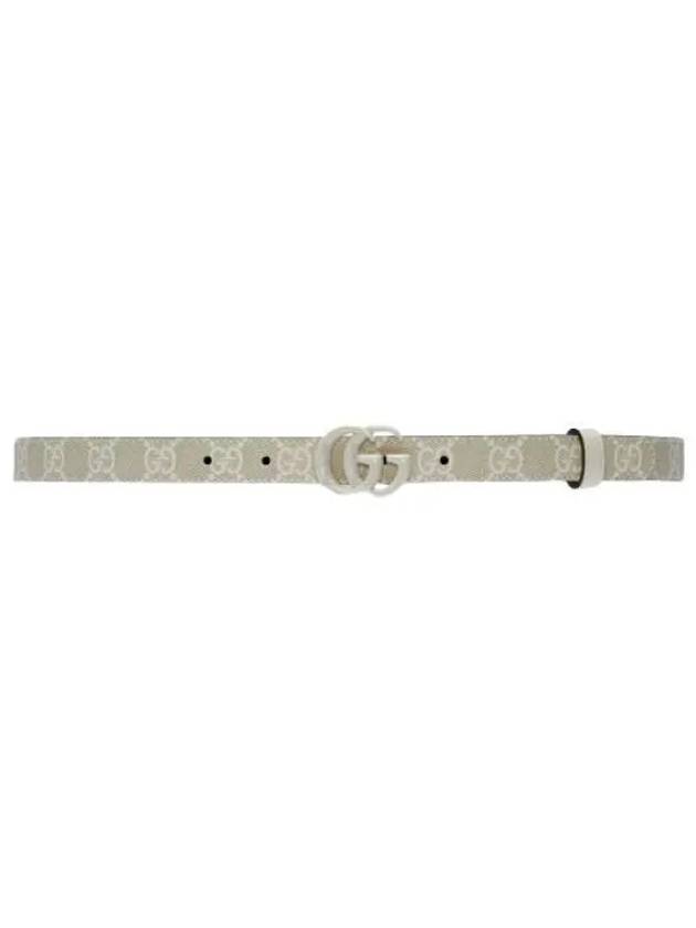 GG Marmont Thin Leather Belt Beige - GUCCI - BALAAN 2