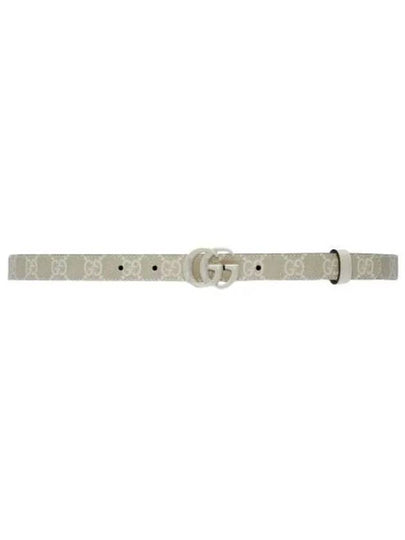 GG Marmont Thin Leather Belt Beige - GUCCI - BALAAN 2