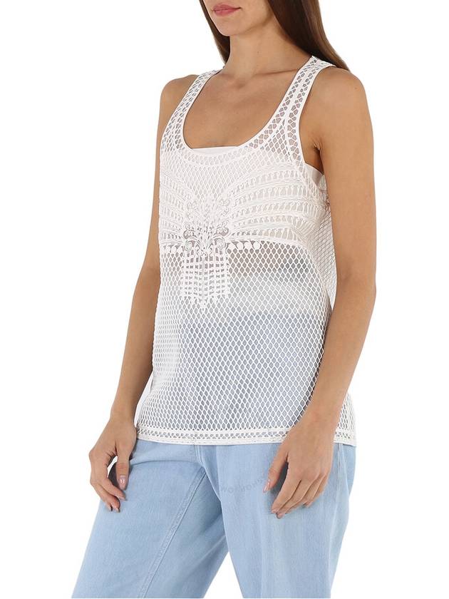 Burberry Ladies Silicone Lace Tank Top In White, Size X-small - BURBERRY - BALAAN 3