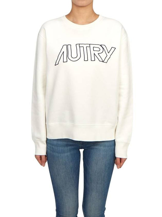 Women s brushed sweatshirt SWIW 408W WHITE - AUTRY - BALAAN 1