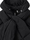 Hooded Muffler Cropped Puffer Padding Black - NOIRER FOR WOMEN - BALAAN 6