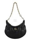 GG Matelasse Half Moon Small Shoulder Bag Black - GUCCI - BALAAN 2