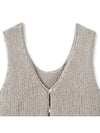 Two Face Button Knit Vest Sand Beige - NOIRER FOR WOMEN - BALAAN 5