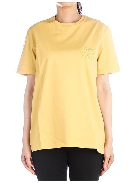 Pegasus Logo Cotton Short Sleeve T-Shirt Yellow - ETRO - BALAAN 2