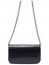 Gossip BB Logo Crocodile Chain Shoulder Bag Black - BALENCIAGA - BALAAN 5