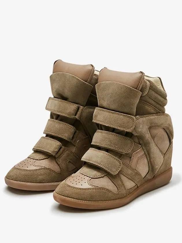 Over Basket Wedge High Top Sneakers Brown - ISABEL MARANT - BALAAN 4