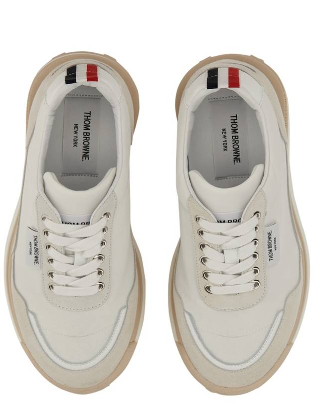 Eco Nylon Alumni Low Top Sneakers White - THOM BROWNE - BALAAN 6