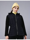 Women s Wellon Padded Jersey Patch Hood Zip up Elastic Belt Black Jacket DO6232JK97 - DOYOUKNOWMC GOLF WEAR - BALAAN 2