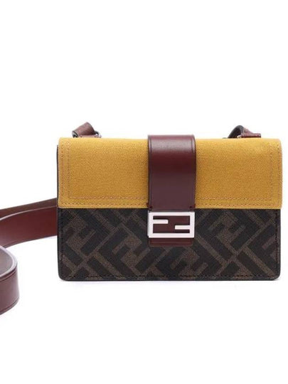 Men's Baguette Cross Bag Yellow Brown - FENDI - BALAAN 2