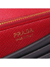 Rose Saffiano Leather Long Wallet Black - PRADA - BALAAN 3