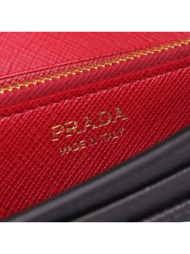 Rose Saffiano Leather Long Wallet Black - PRADA - BALAAN 3