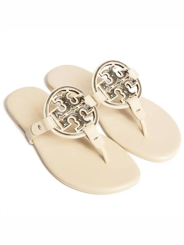 Women's Metal Miller Soft Flip Flops New Cream - TORY BURCH - BALAAN 2