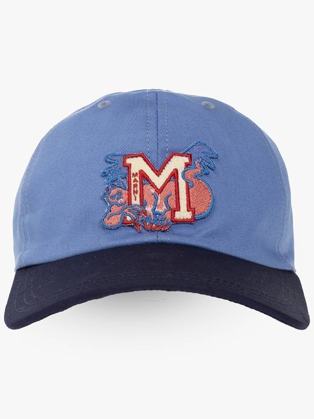 M patch two-tone cotton ball cap - MARNI - BALAAN 1