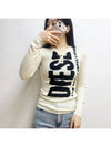 M Arita Logo Print Knit Top Ivory - DIESEL - BALAAN 4