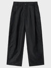 Platform Men's One Tuck Wide Pants Black - THEANTIPLATFORM - BALAAN 2