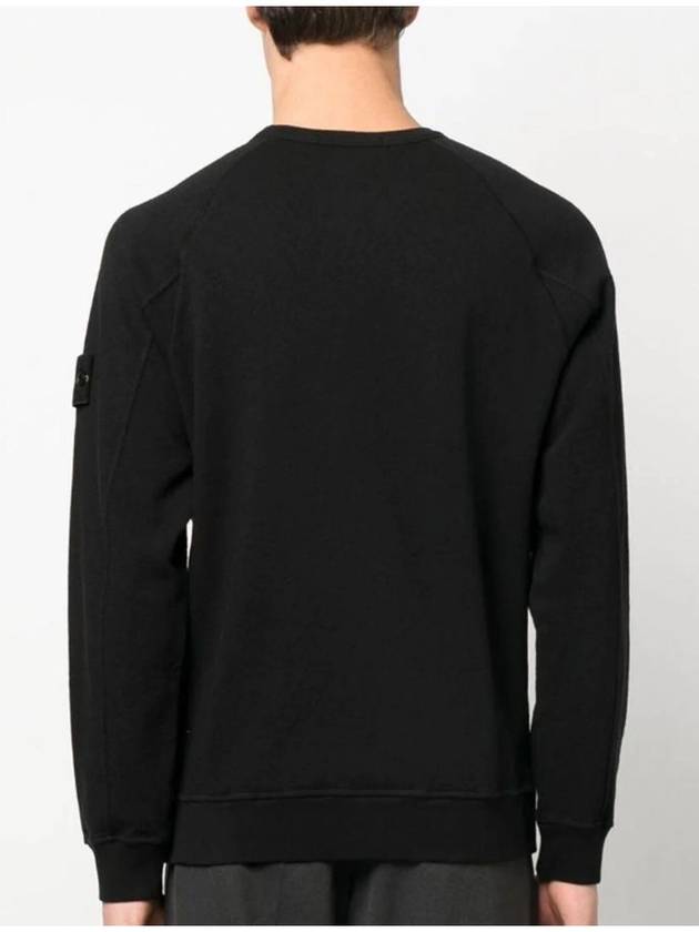 OLD Treatment Wappen Patch Crew Neck Sweatshirt Black - STONE ISLAND - BALAAN 4