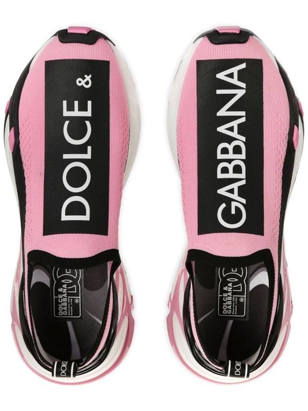 Stretch Mesh Fast Low Top Sneakers Pink - DOLCE&GABBANA - BALAAN 5