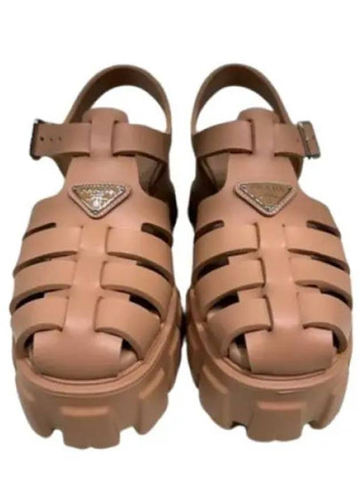 Monolith Rubber Sandals Beige - PRADA - BALAAN 2