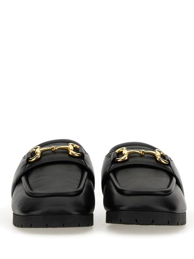 Horsebit Leather Mules Black - GUCCI - BALAAN 5