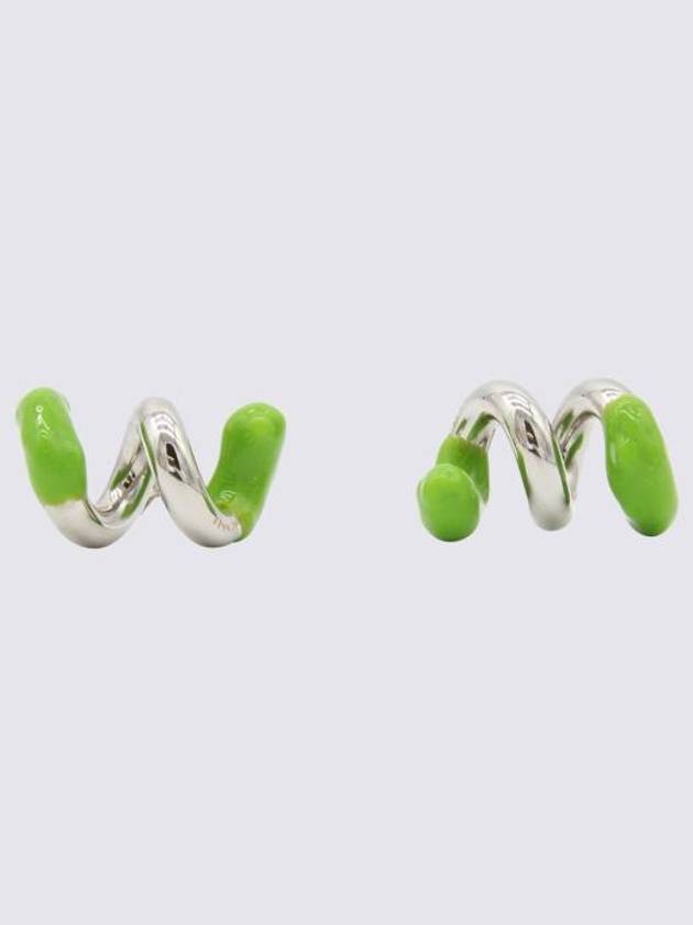 Fusillo Logo Engraved Earrings Green - SUNNEI - BALAAN 3