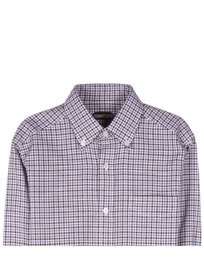 94UTAN Violet Check Shirt - TOM FORD - BALAAN 2