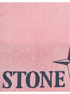 Cotton Terry Logo Beach Towel Pink - STONE ISLAND - BALAAN 4