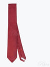 Embroidered Gancini Silk Tie Red - SALVATORE FERRAGAMO - BALAAN 2