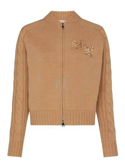 Armanda Cashmere Zip-Up Cardigan Camel - MAX MARA - BALAAN 2