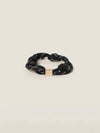 Logo Cord Nylon Bracelet Black - MIU MIU - BALAAN 2