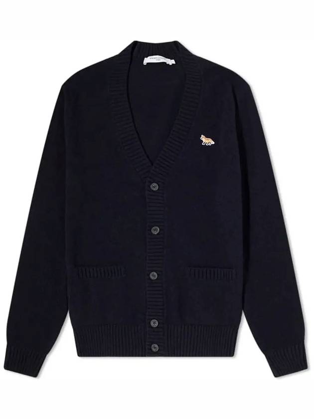 Baby Fox Patch Cosy Cardigan Navy - MAISON KITSUNE - BALAAN 4