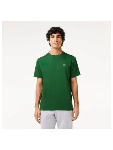 Basic short sleeve unisex t shirt green - LACOSTE - BALAAN 1