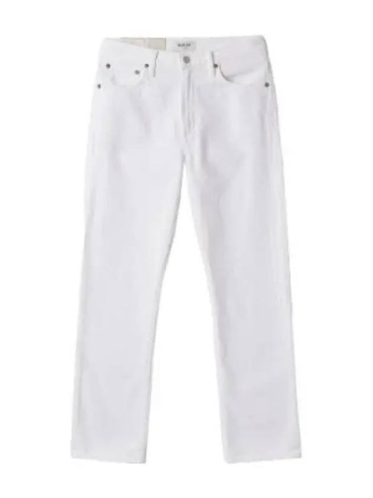 A Goldie Mia mid rise straight denim pants white jeans - AGOLDE - BALAAN 1