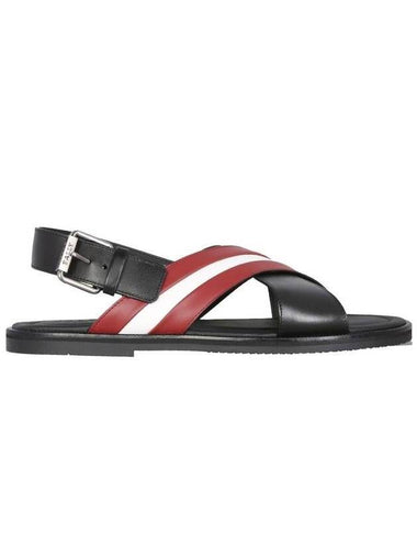 Jamilo Crossover Sandals Red Black - BALLY - BALAAN 1