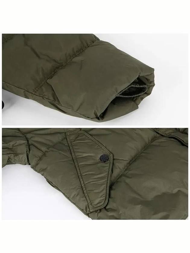 Garment Dyed Crinkle Reps Down Padding Olive - STONE ISLAND - BALAAN 7