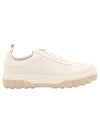 Frayed Canvas Cable Knit Sole Field Shoes White - THOM BROWNE - BALAAN 1