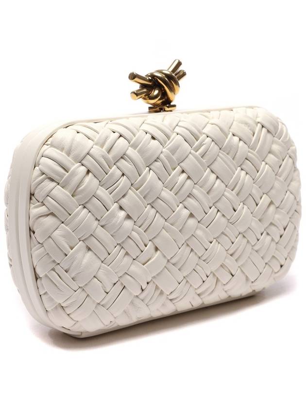 Knot Minaudiere Intrecciato Clutch Bag Bone - BOTTEGA VENETA - BALAAN 4