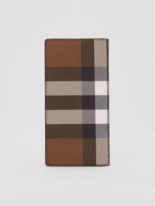 Vintage Check Logo Continental Long Wallet Brown - BURBERRY - BALAAN 6