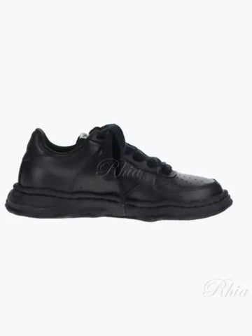 24 A07FW702 BLK Wayne Leather Low Sneakers - MIHARA YASUHIRO - BALAAN 1