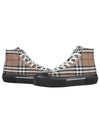 Vintage Check Stripe Logo High Top Sneakers Brown - BURBERRY - BALAAN 2